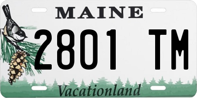 ME license plate 2801TM