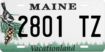 ME license plate 2801TZ
