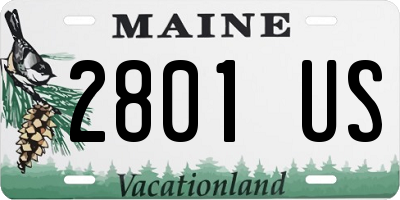 ME license plate 2801US