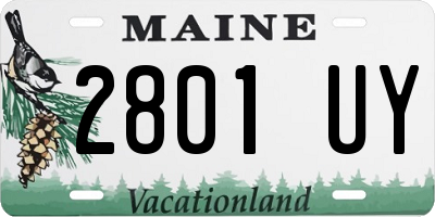 ME license plate 2801UY