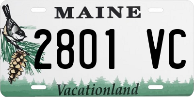 ME license plate 2801VC