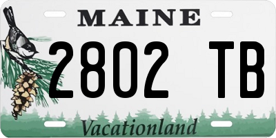 ME license plate 2802TB