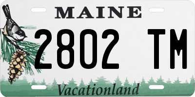 ME license plate 2802TM