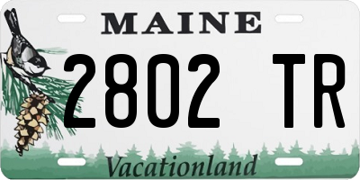 ME license plate 2802TR