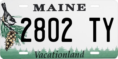ME license plate 2802TY
