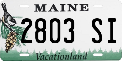 ME license plate 2803SI