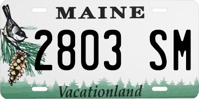 ME license plate 2803SM