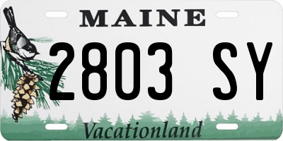 ME license plate 2803SY