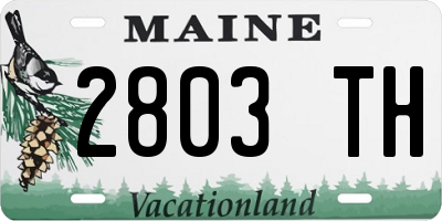 ME license plate 2803TH