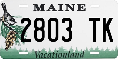 ME license plate 2803TK