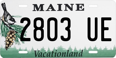 ME license plate 2803UE