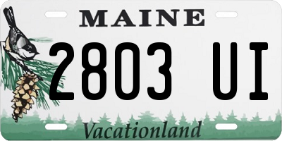 ME license plate 2803UI
