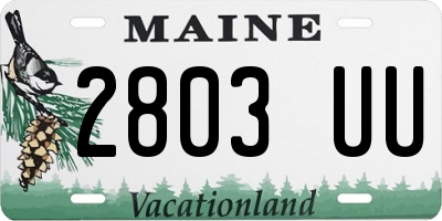 ME license plate 2803UU