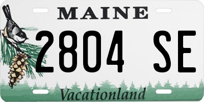 ME license plate 2804SE