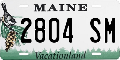ME license plate 2804SM