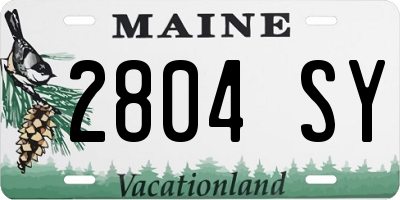 ME license plate 2804SY