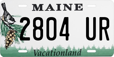 ME license plate 2804UR