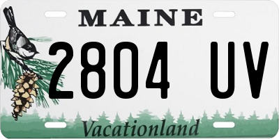 ME license plate 2804UV