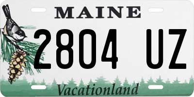 ME license plate 2804UZ