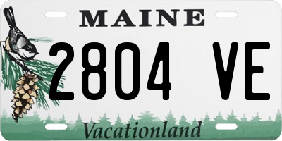 ME license plate 2804VE