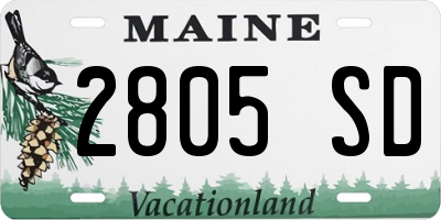 ME license plate 2805SD