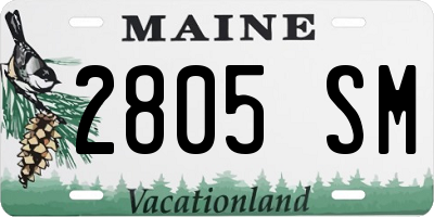ME license plate 2805SM
