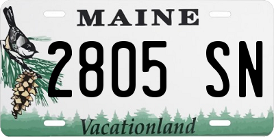 ME license plate 2805SN
