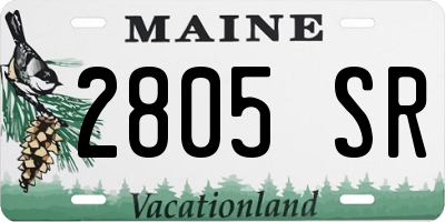 ME license plate 2805SR