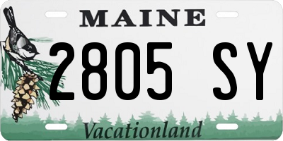 ME license plate 2805SY