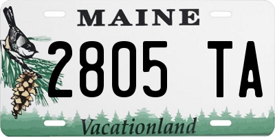 ME license plate 2805TA