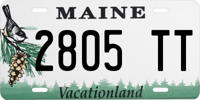 ME license plate 2805TT