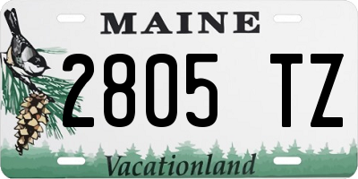 ME license plate 2805TZ