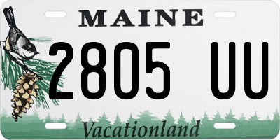 ME license plate 2805UU