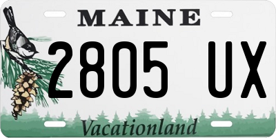 ME license plate 2805UX