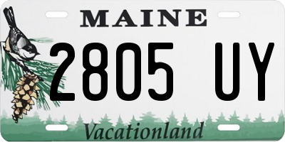 ME license plate 2805UY