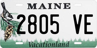 ME license plate 2805VE