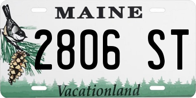 ME license plate 2806ST