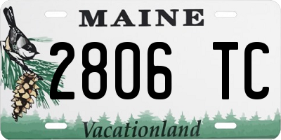 ME license plate 2806TC