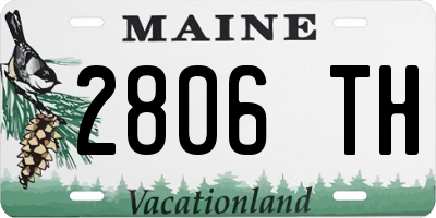 ME license plate 2806TH