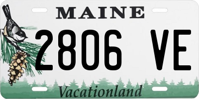ME license plate 2806VE