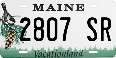 ME license plate 2807SR