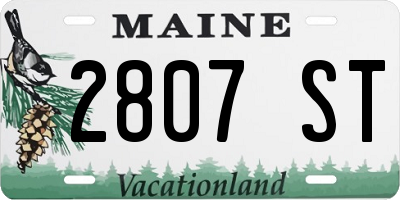 ME license plate 2807ST