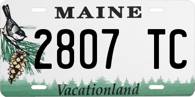 ME license plate 2807TC