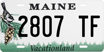 ME license plate 2807TF