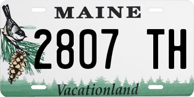 ME license plate 2807TH
