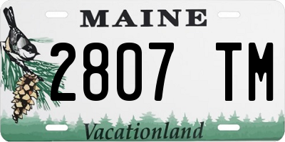 ME license plate 2807TM