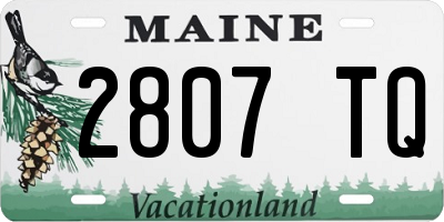 ME license plate 2807TQ