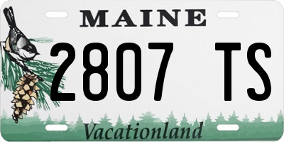 ME license plate 2807TS