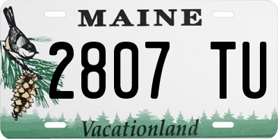 ME license plate 2807TU