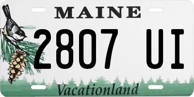 ME license plate 2807UI